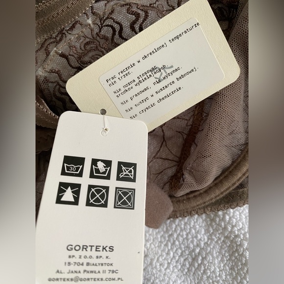 NWT Gorteks Lace Underwire Demi Bra in Mocha - Picture 13 of 14